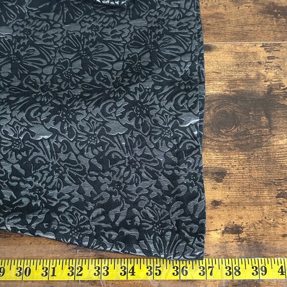 Lane Bryant Brocade Cocktail Party Dress 14 Black Silver Sleeveless V Neck EUC - Picture 5 of 10